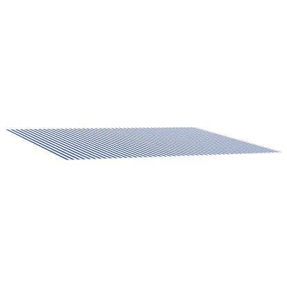 vidaXL Awning Replacement Fabric Blue and White 400 x 350 cm Polyester