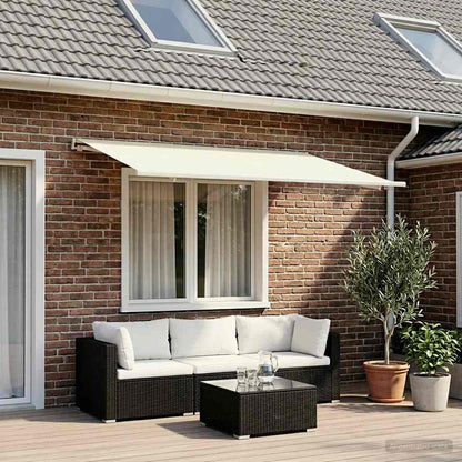 vidaXL Awning Replacement Fabric Cream 350 x 250 cm Polyester