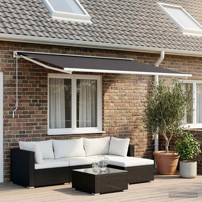 vidaXL Awning Replacement Fabric Anthracite 400 x 200 cm Polyester