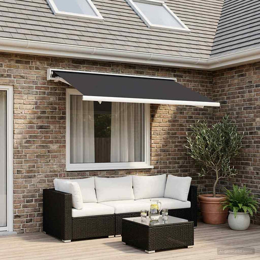vidaXL Awning Replacement Fabric Anthracite 300 x 250 cm Polyester
