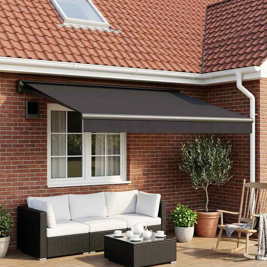 vidaXL Awning Replacement Fabric Anthracite 350 x 250 cm Polyester