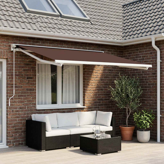 vidaXL Awning Replacement Fabric Brown 250 x 200 cm Polyester