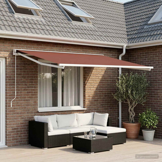 vidaXL Awning Replacement Fabric Brown 300 x 200 cm Polyester