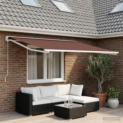 vidaXL Awning Replacement Fabric Brown 300 x 250 cm Polyester