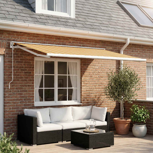 vidaXL Awning Replacement Fabric Orange and Black 250 x 200 cm