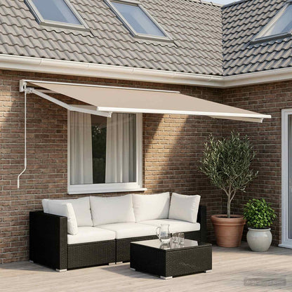 vidaXL Awning Replacement Fabric Beige 350 x 200 cm Polyester
