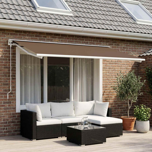vidaXL Awning Replacement Fabric Beige 400 x 300 cm Polyester