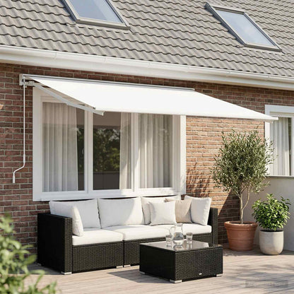 vidaXL Awning Replacement Fabric White 450 x 350 cm Polyester