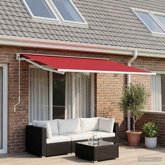 vidaXL Awning Replacement Fabric Red 300 x 250 cm Polyester