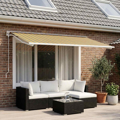 vidaXL Awning Replacement Fabric Green and Yellow 600 x 300 cm