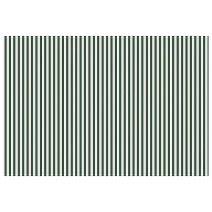 vidaXL Awning Replacement Fabric Green and White 450 x 300 cm