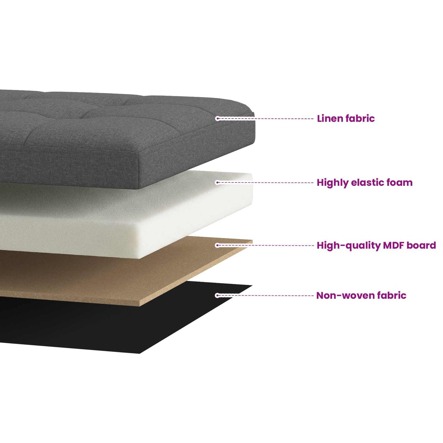 vidaXL Foldable Storage Bench Light Grey 180 kg 80 L 77 x 38 x 38 cm