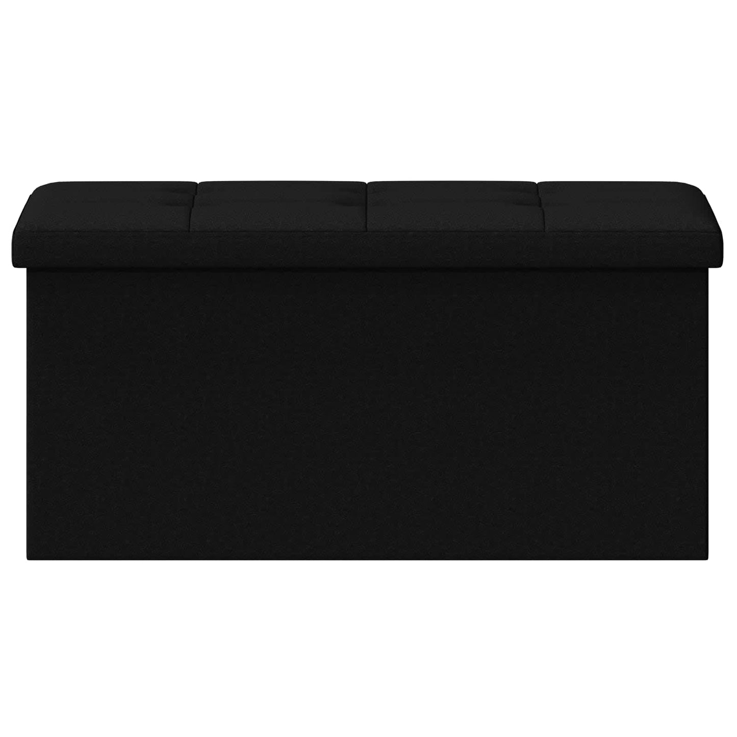 vidaXL Foldable Storage Bench Black 180 kg 80 L 77 x 38 x 38 cm Linen