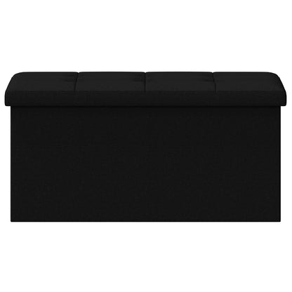 vidaXL Foldable Storage Bench Black 180 kg 80 L 77 x 38 x 38 cm Linen
