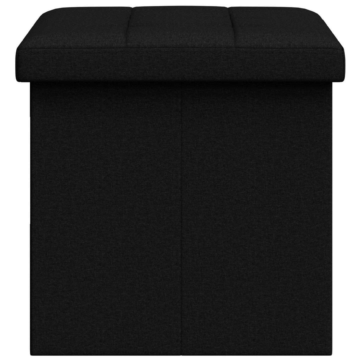 vidaXL Foldable Storage Bench Black 180 kg 80 L 77 x 38 x 38 cm Linen