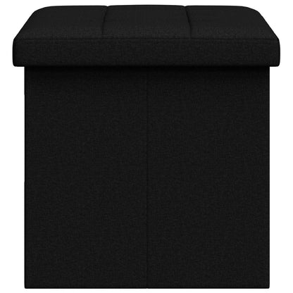 vidaXL Foldable Storage Bench Black 180 kg 80 L 77 x 38 x 38 cm Linen