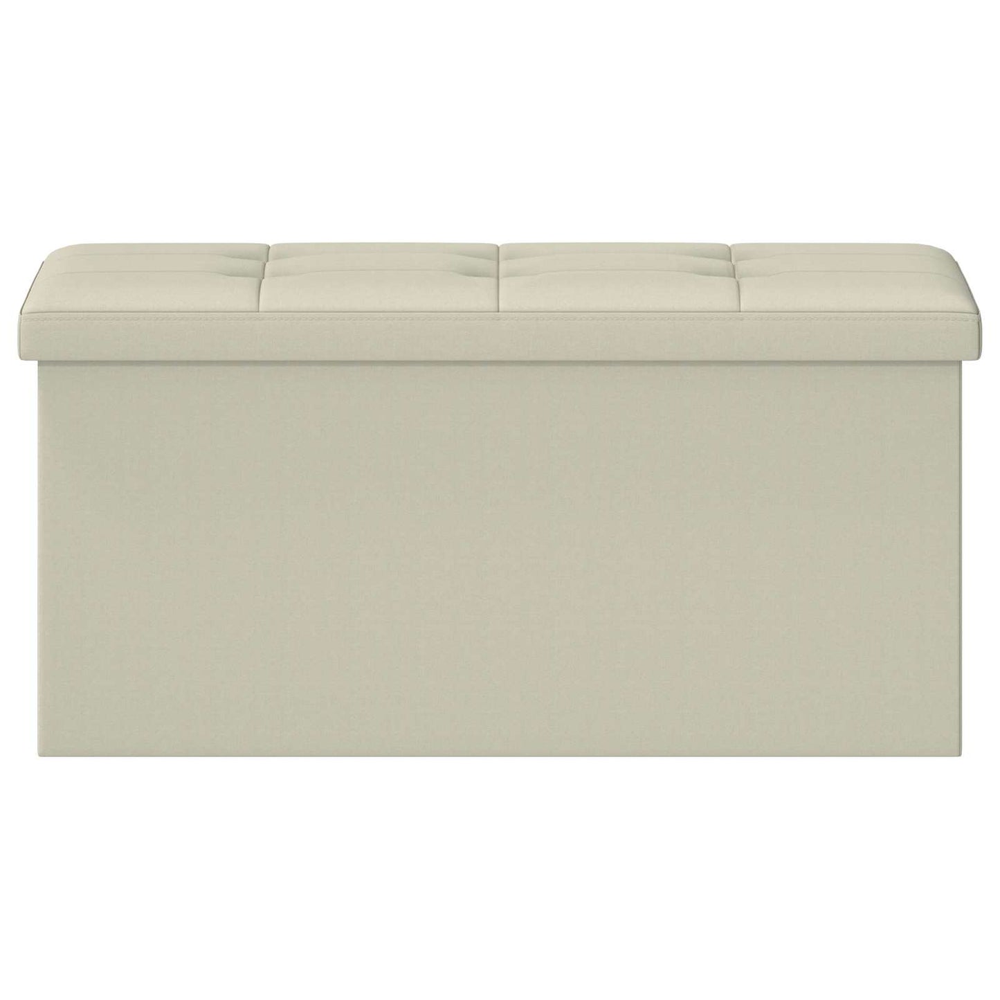 vidaXL Foldable Storage Bench White 180 kg 80 L 77 x 38 x 38 cm Linen