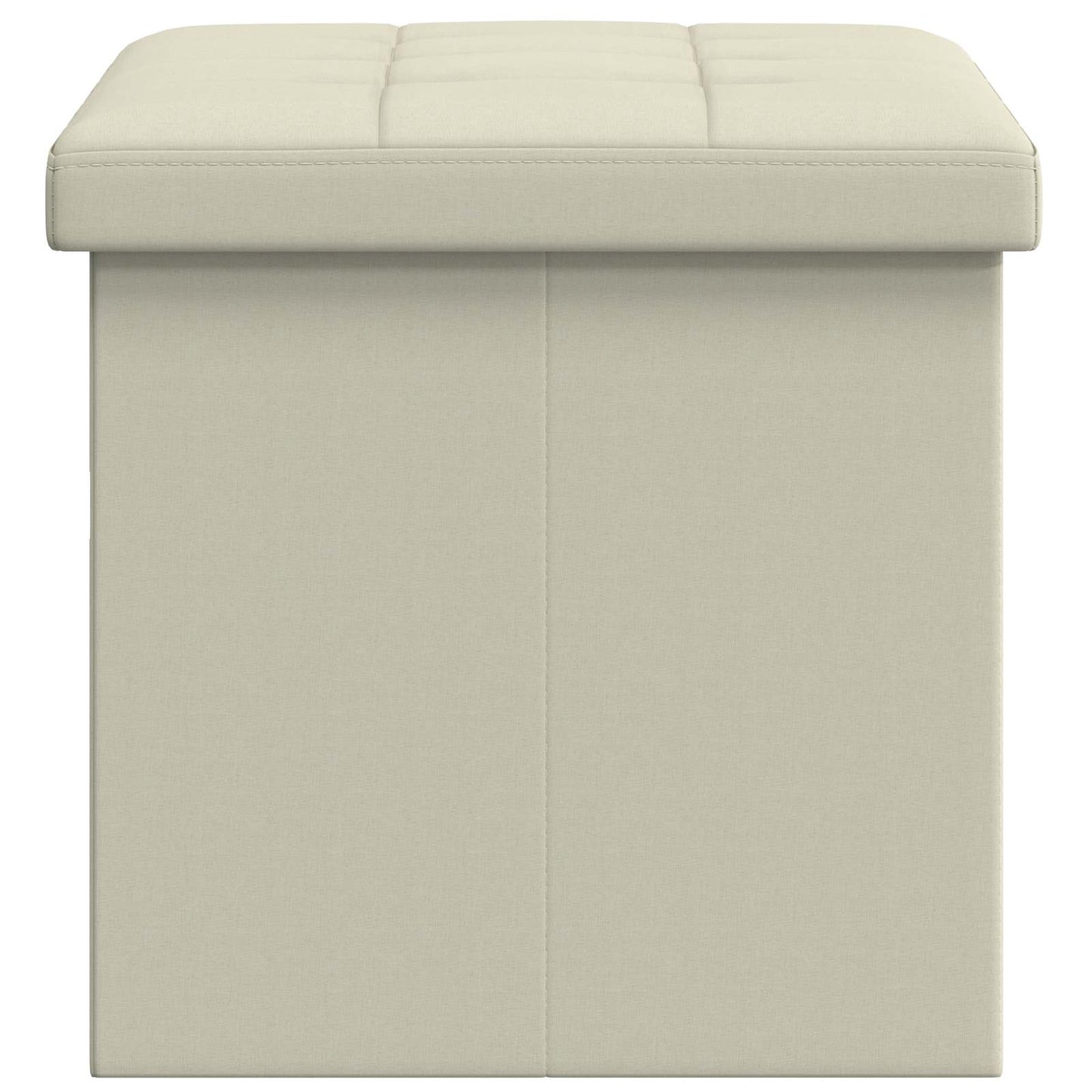 vidaXL Foldable Storage Bench White 180 kg 80 L 77 x 38 x 38 cm Linen