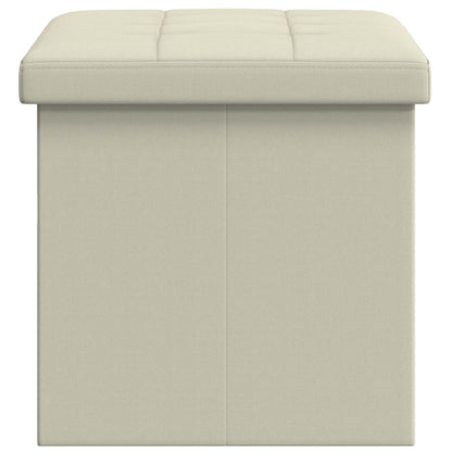vidaXL Foldable Storage Bench White 180 kg 80 L 77 x 38 x 38 cm Linen