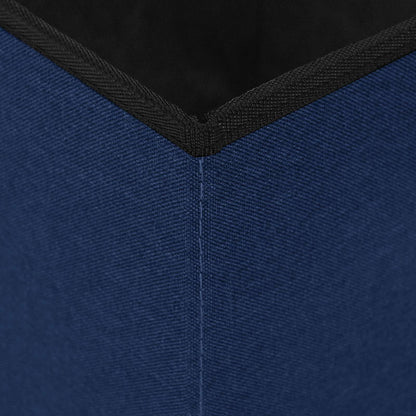 vidaXL Foldable Storage Bench Blue 180 kg 80 L 77 x 38 x 38 cm Linen
