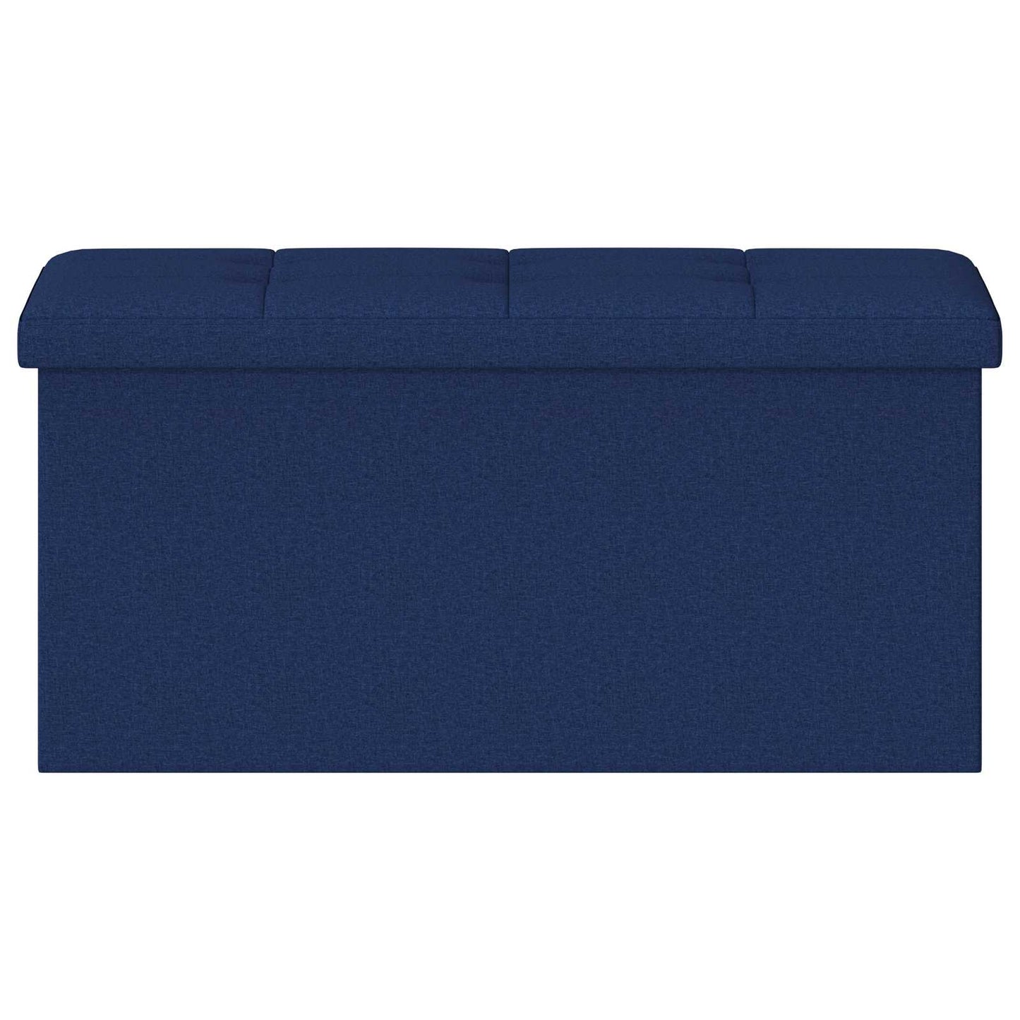 vidaXL Foldable Storage Bench Blue 180 kg 80 L 77 x 38 x 38 cm Linen