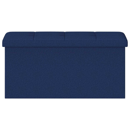 vidaXL Foldable Storage Bench Blue 180 kg 80 L 77 x 38 x 38 cm Linen