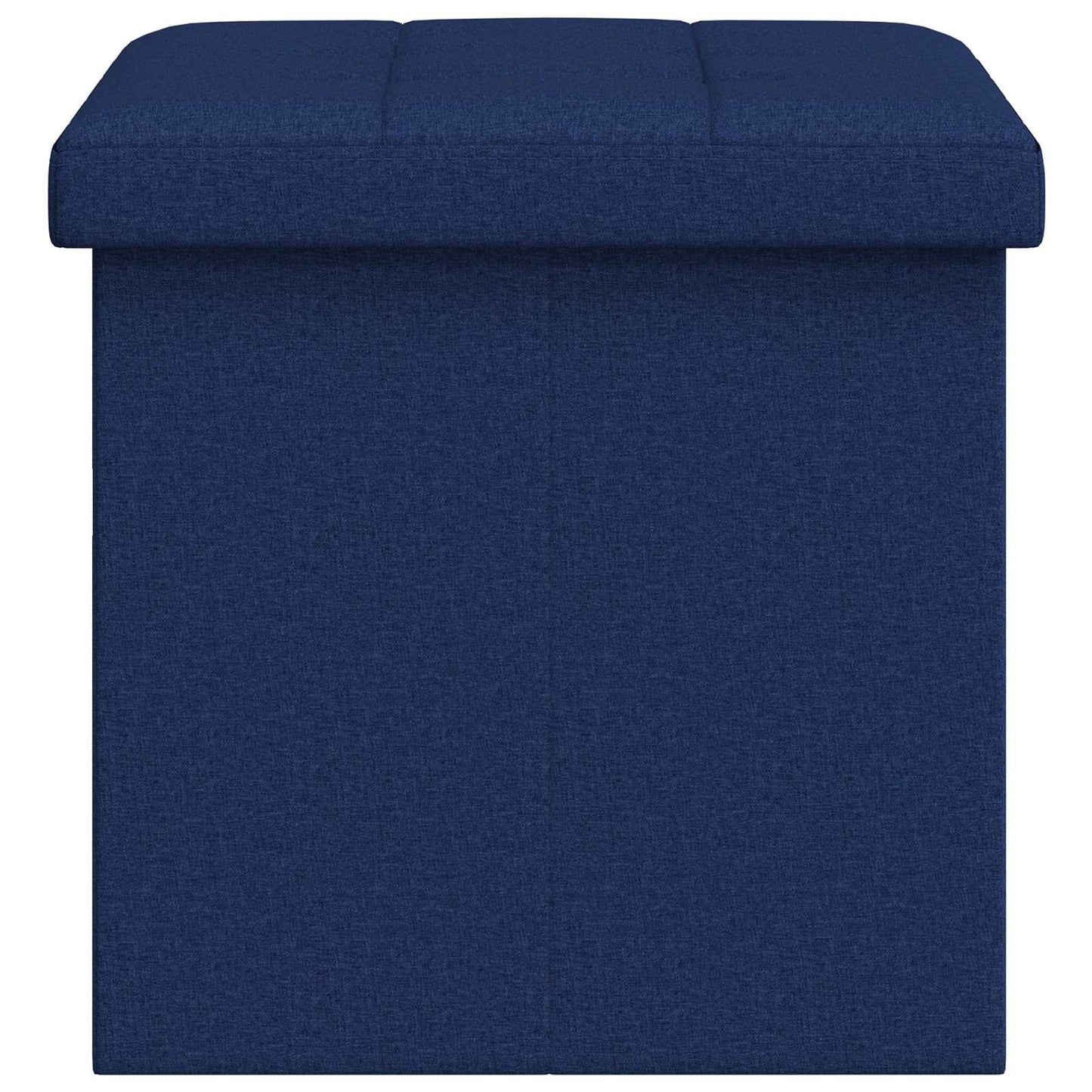 vidaXL Foldable Storage Bench Blue 180 kg 80 L 77 x 38 x 38 cm Linen