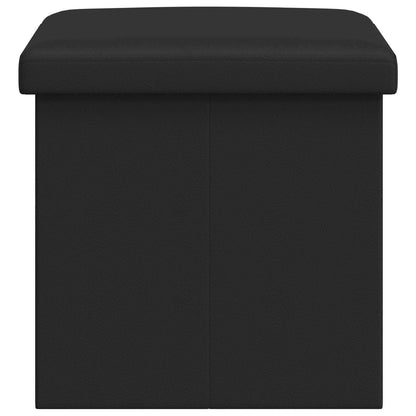 vidaXL Foldable Storage Bench Black 180 kg 80 L 77 x 38 x 38 cm PVC