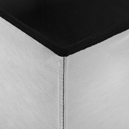 vidaXL Foldable Storage Bench White 180 kg 80 L 77 x 38 x 38 cm PVC