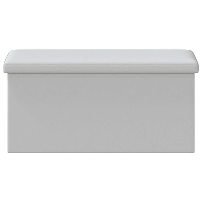 vidaXL Foldable Storage Bench White 180 kg 80 L 77 x 38 x 38 cm PVC