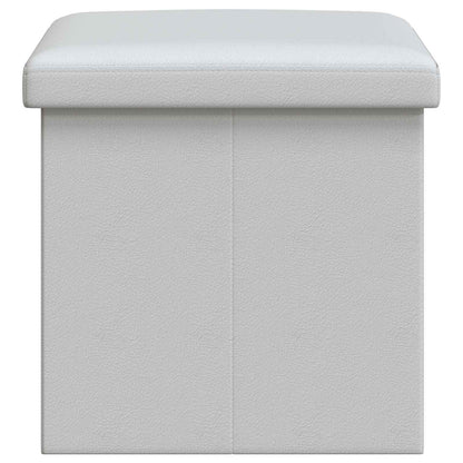 vidaXL Foldable Storage Bench White 180 kg 80 L 77 x 38 x 38 cm PVC