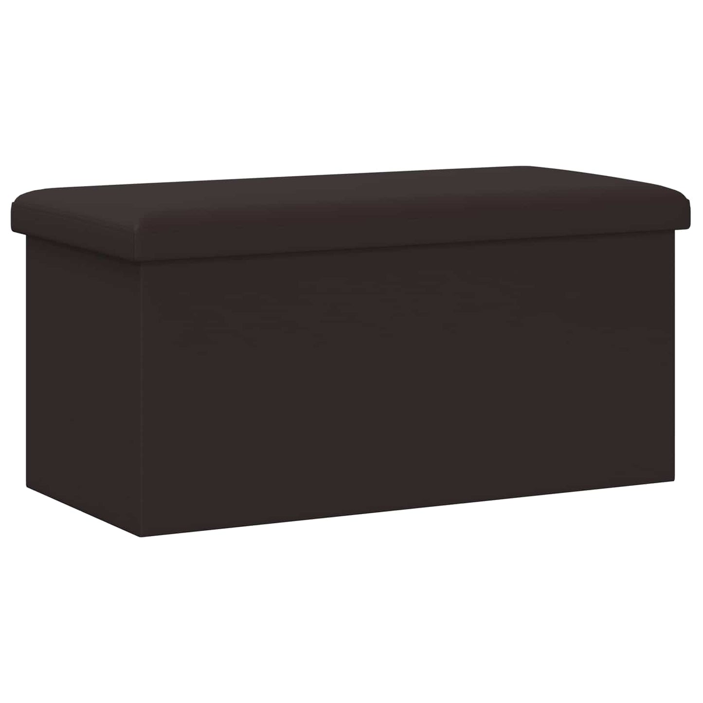 vidaXL Foldable Storage Bench Brown 180 kg 80 L 77 x 38 x 38 cm PVC