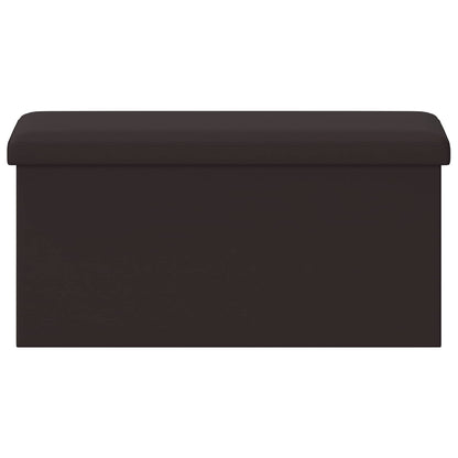 vidaXL Foldable Storage Bench Brown 180 kg 80 L 77 x 38 x 38 cm PVC
