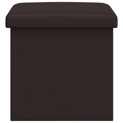vidaXL Foldable Storage Bench Brown 180 kg 80 L 77 x 38 x 38 cm PVC