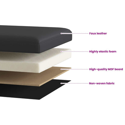 vidaXL Foldable Storage Bench Grey 180 kg 80 L 77 x 38 x 38 cm PVC