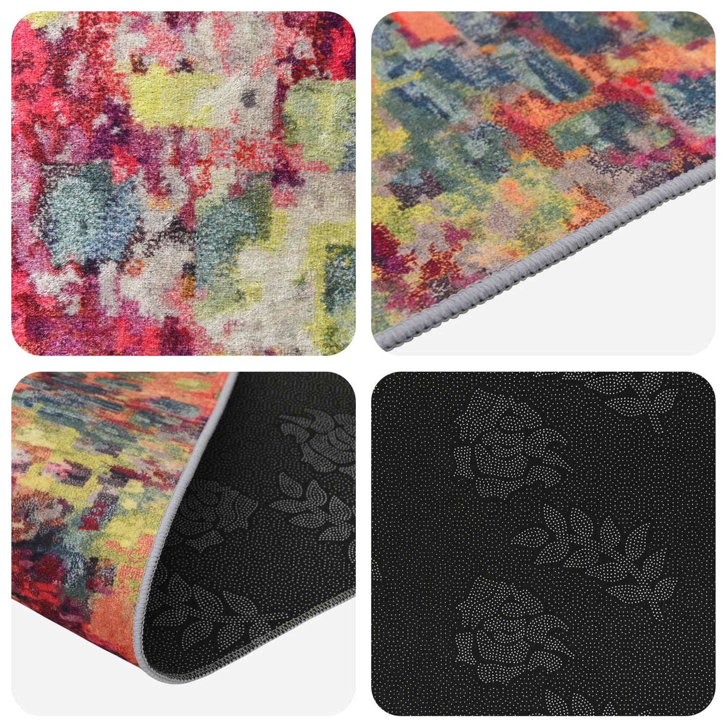 vidaXL Rug Runner LESAKA Colourful 50 x 200 cm Diamond Velvet