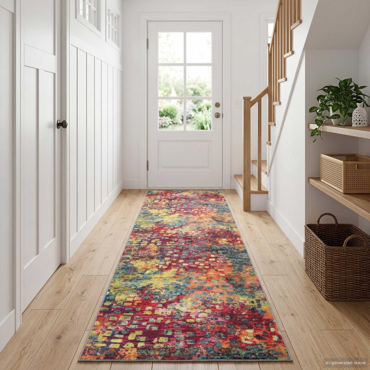 vidaXL Rug Runner LESAKA Colourful 50 x 200 cm Diamond Velvet
