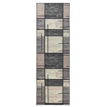 vidaXL Rug Runner LESAKA Brown 50 x 250 cm Diamond Velvet