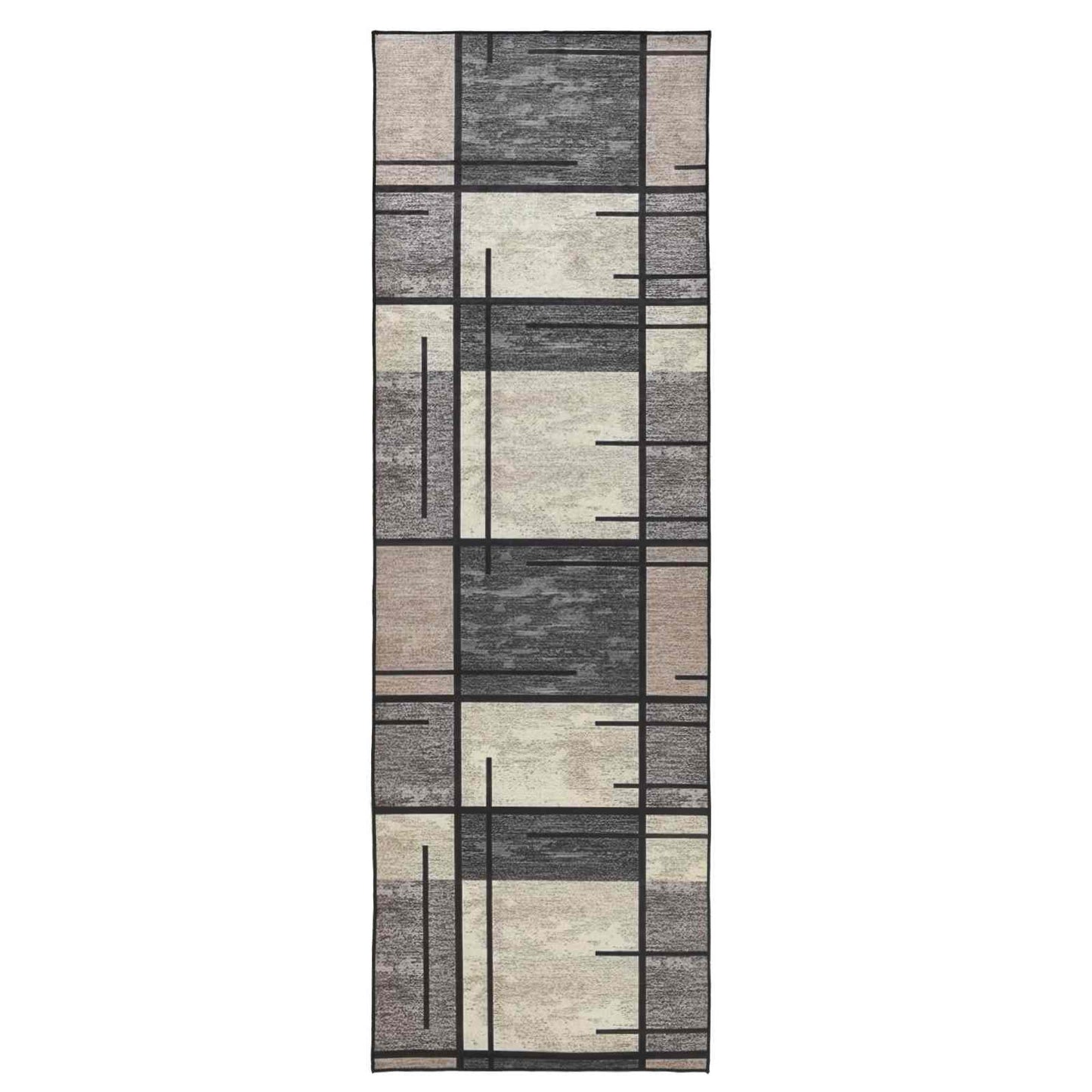 vidaXL Rug Runner LESAKA Brown 50 x 450 cm Diamond Velvet