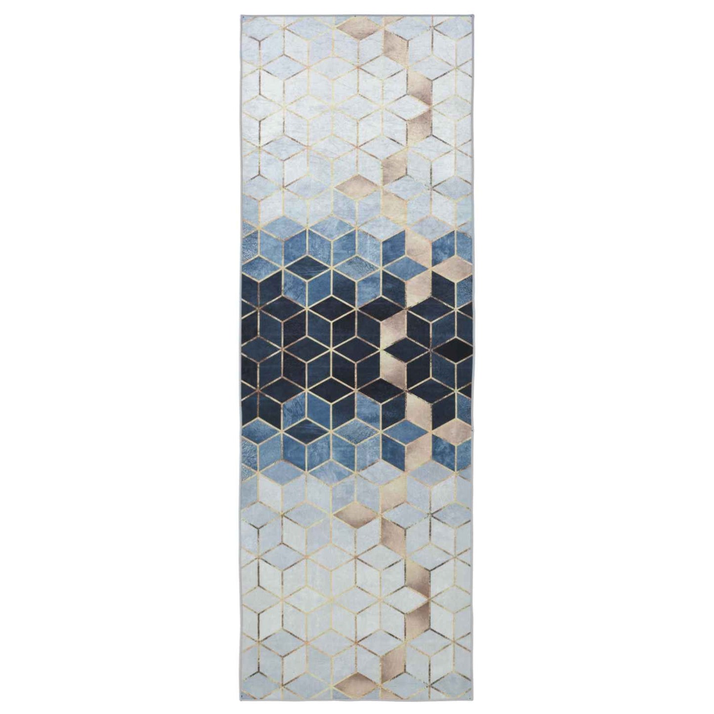 vidaXL Rug Runner LESAKA Silver 50 x 100 cm Diamond Velvet