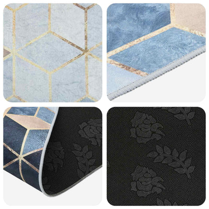 vidaXL Rug Runner LESAKA Silver 50 x 200 cm Diamond Velvet