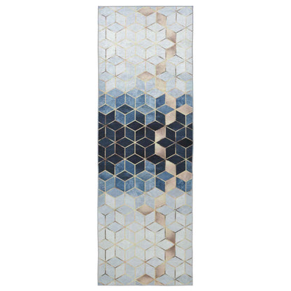 vidaXL Rug Runner LESAKA Silver 80 x 300 cm Diamond Velvet