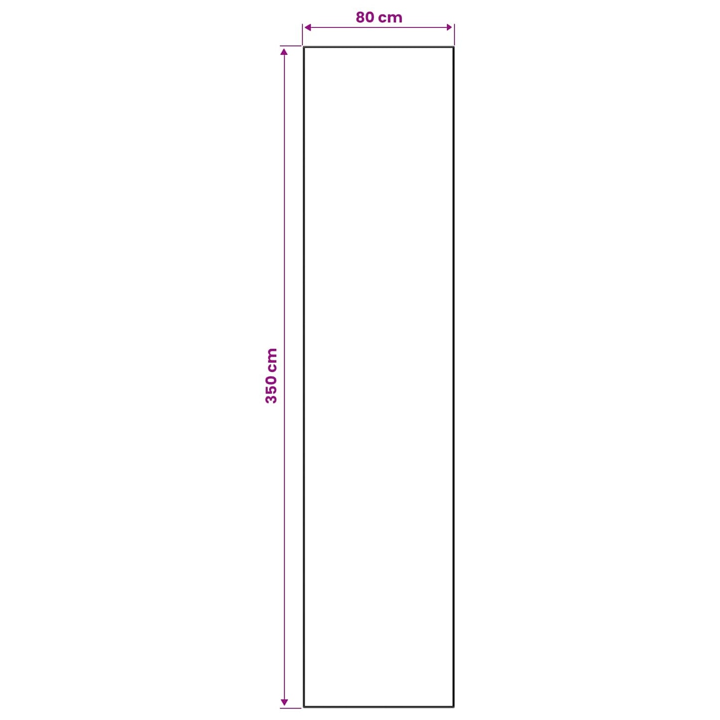 vidaXL Rug Runner LESAKA Silver 80 x 350 cm Diamond Velvet