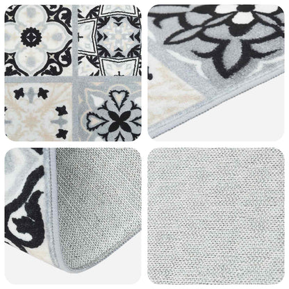 vidaXL Rug Runner ORIZ 1150 gsm Grey and Black