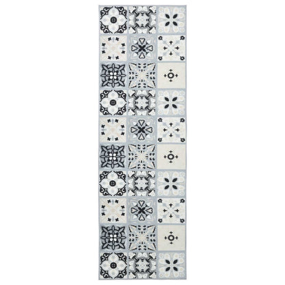 vidaXL Rug Runner ORIZ 1150 gsm Grey and Black