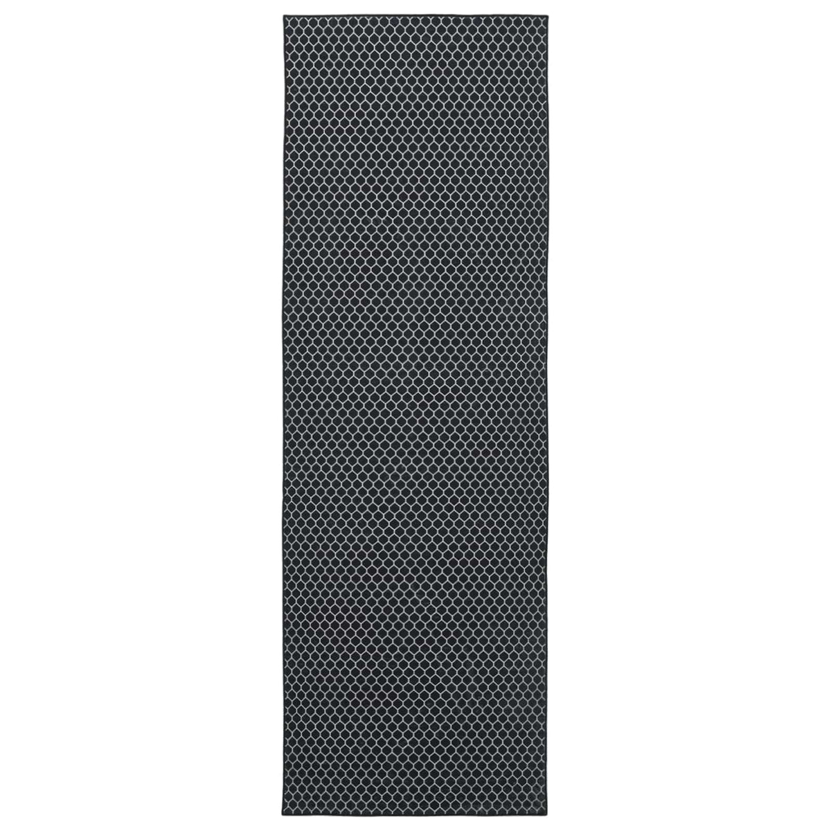 vidaXL Rug Runner ORIZ 1150 gsm Black Mesh Pattern