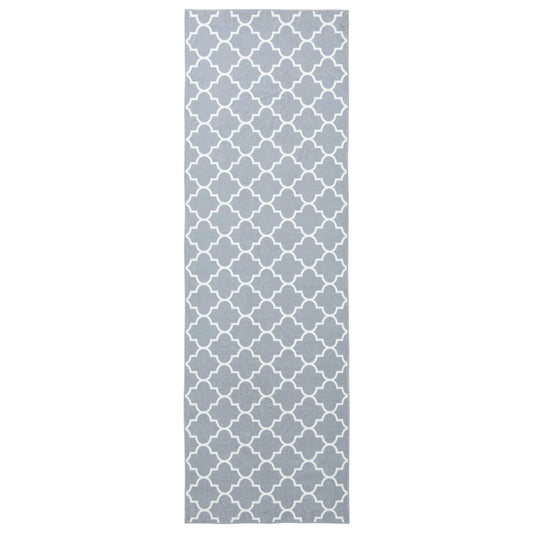vidaXL Rug Runner ORIZ 1150 gsm Grey and White