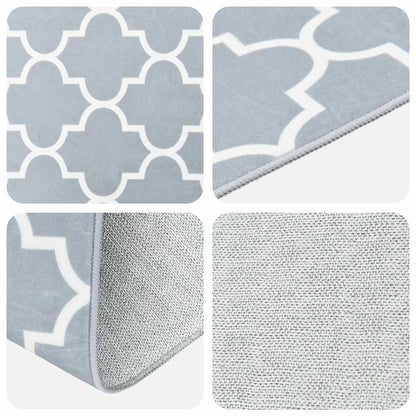 vidaXL Rug Runner ORIZ 1150 gsm Grey and White