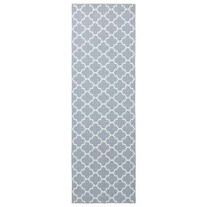 vidaXL Rug Runner ORIZ 1150 gsm Grey and White