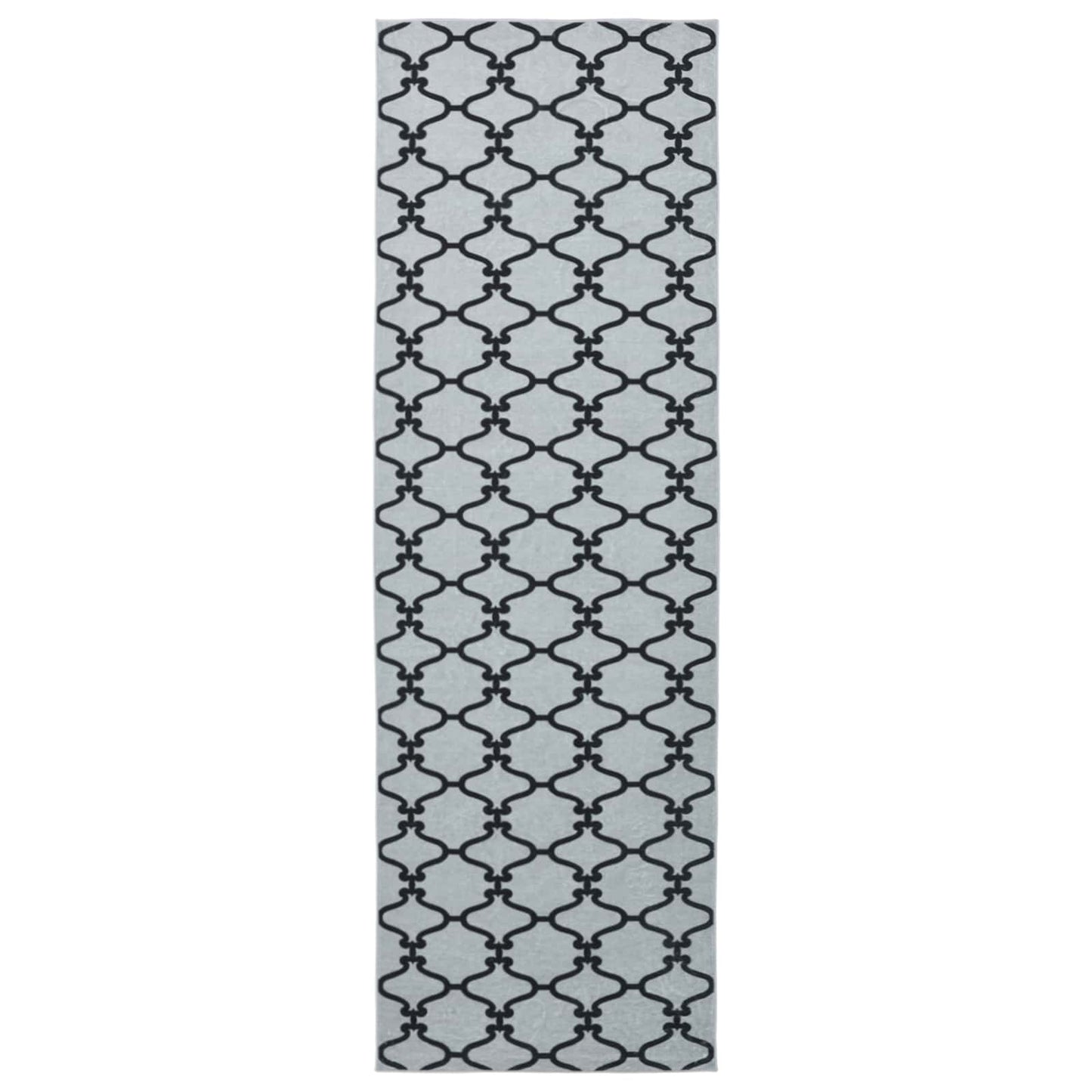 vidaXL Rug Runner ORIZ 1150 gsm Grey Mesh Pattern